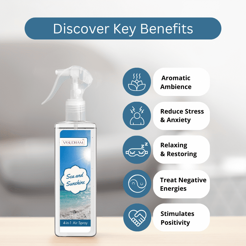 Sea and Sunshine Air Spray for Reducing Stress levels & Relaxing | Room Freshener and Fabric/ Linen Spray - 200 ML