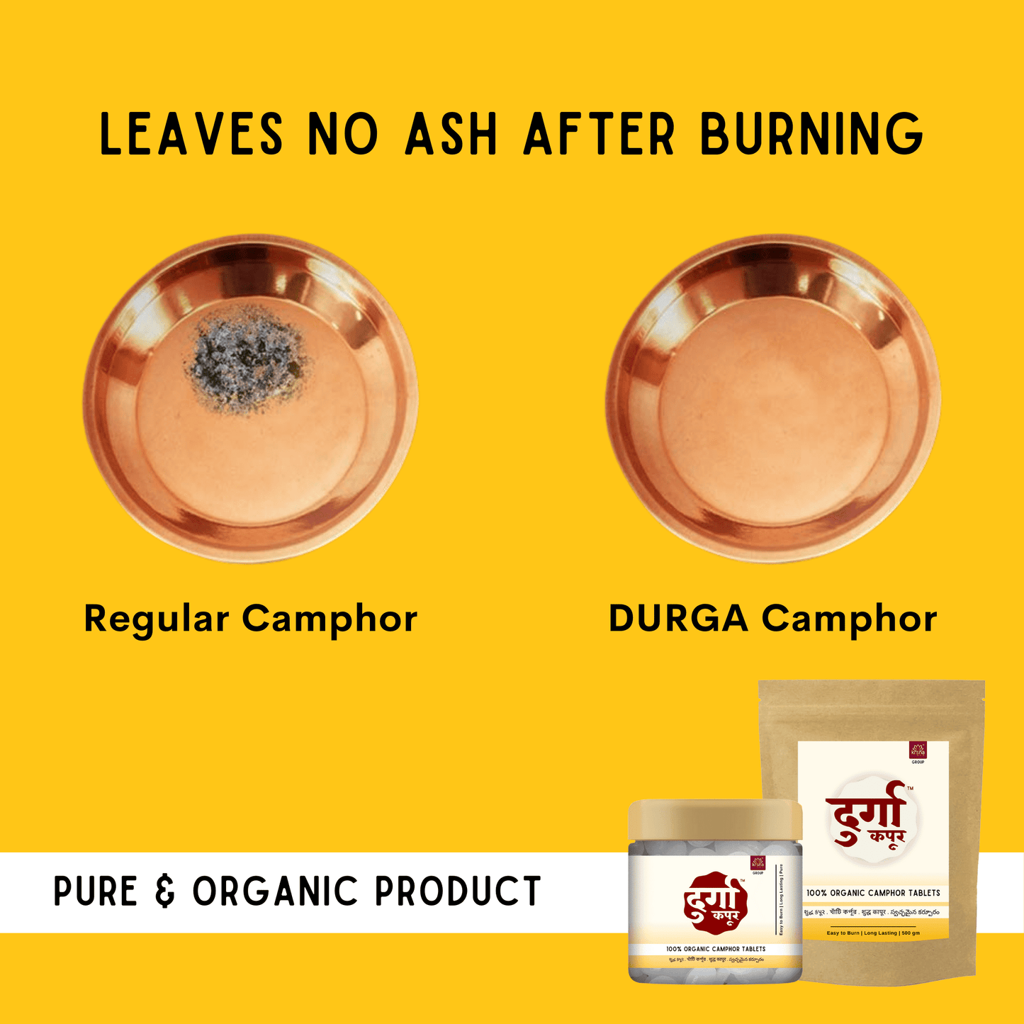 Durga Kapur by Vasudham 100% Organic Premium Bhimseni Camphor Pure Kapur A+ Grade Isoborneol Flakes