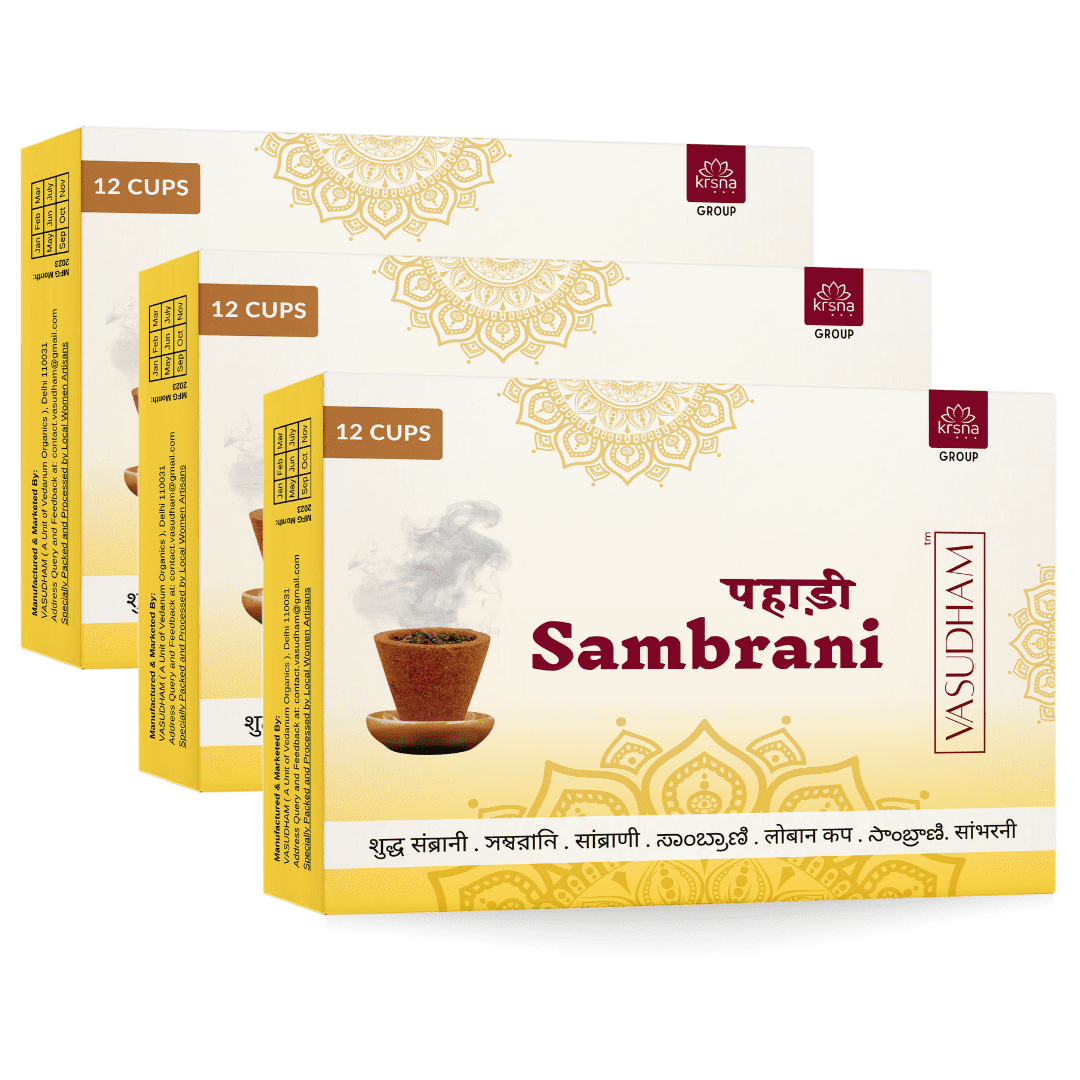 100% Organic Sambrani Cups with Pure Guggul and Natural Loban - Ayurvedic Havan Cups