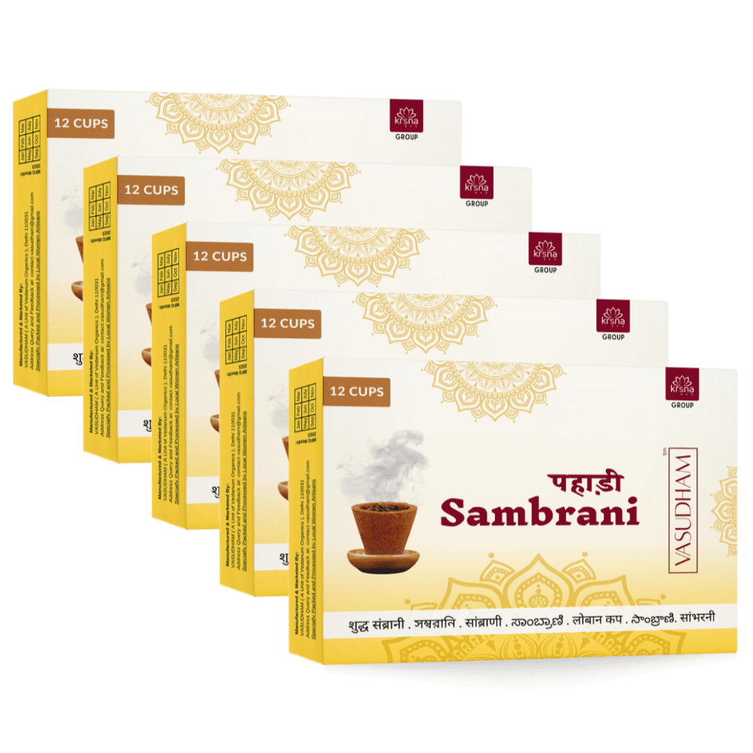 100% Organic Sambrani Cups with Pure Guggul and Natural Loban - Ayurvedic Havan Cups