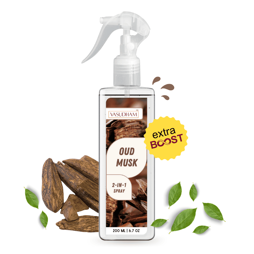 Oud Musk Air Spray for Eliminating Bad Odor and Ultra Relaxing | Room Freshener and Fabric/ Linen Spray - 200 ML