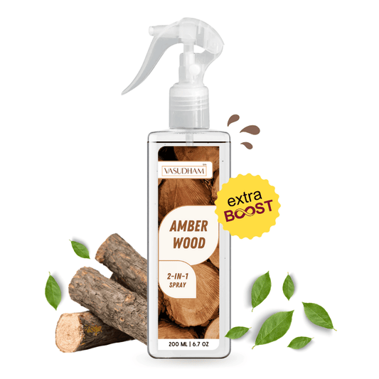 Amber Wood Air Spray for Mood Comfort and Deep Sensuality | Room Freshener and Fabric/ Linen Spray - 200 ML