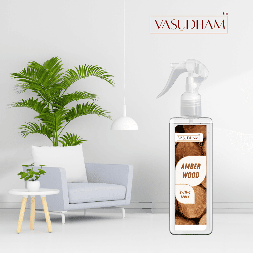 Amber Wood Air Spray for Mood Comfort and Deep Sensuality | Room Freshener and Fabric/ Linen Spray - 200 ML