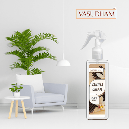 Vanilla Cream Air Spray for Therapeutic Relaxing and Calming Vibes | Room Freshener and Fabric/ Linen Spray - 200 ML