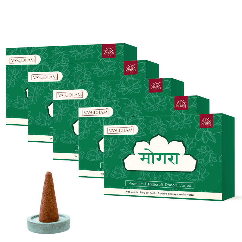 100% Organic Handicraft Jasmine Incense Cones Mogra Dhoopbatti - 60 Gm