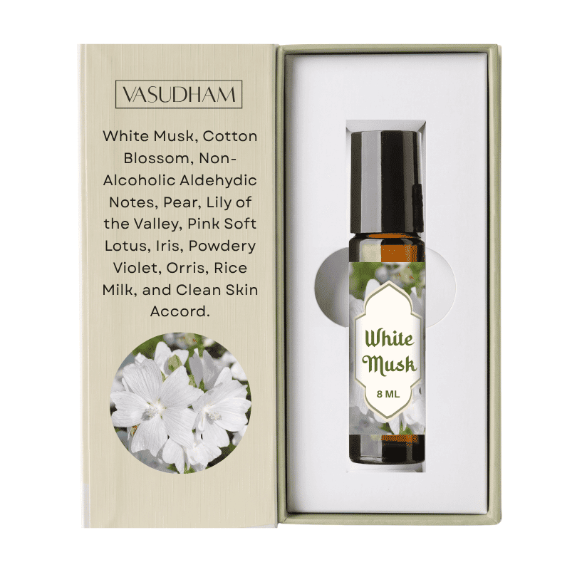 White Musk Roll-On Perfume | Luxury Attar Oil Fragrance for Men & Women - 8 ML