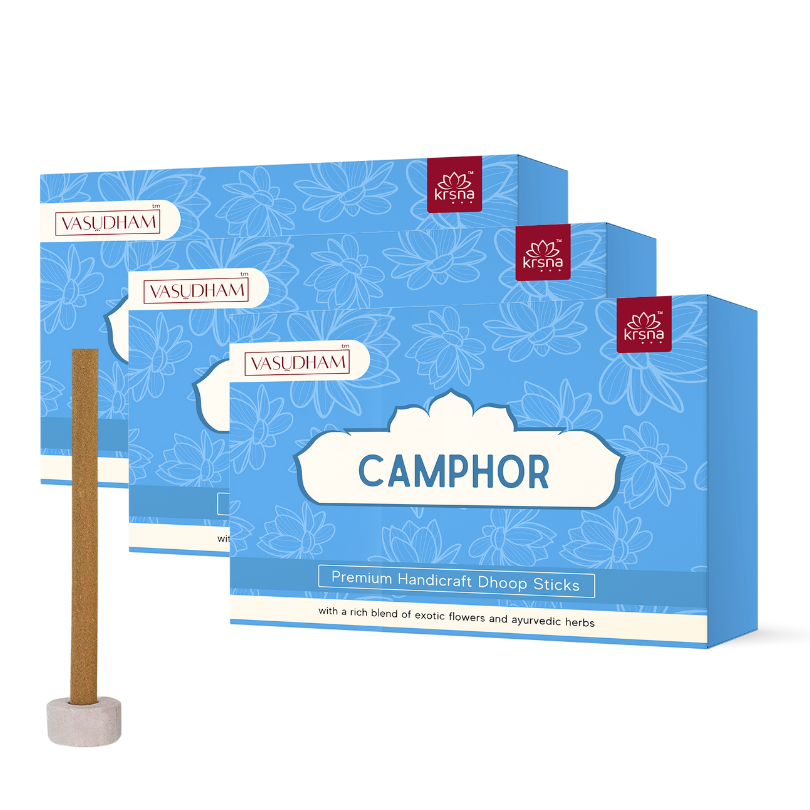 Handicraft Camphor Natural Incense Premium Dhoop Sticks Bambooless Agarbatti - 60 Gm