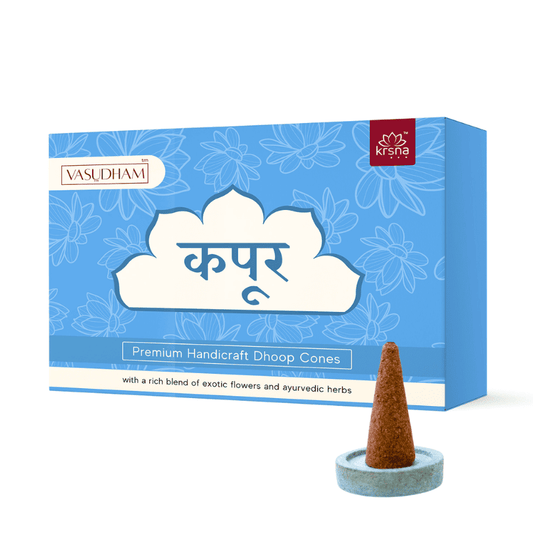 100% Organic Handicraft Camphor Incense Cones Premium Dhoopbatti - 60 Gm