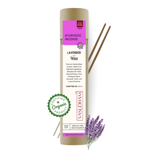 100% Organic Charcoal Free Handicraft Lavender Incense Sticks Natural Agarbatti - 100 Gm