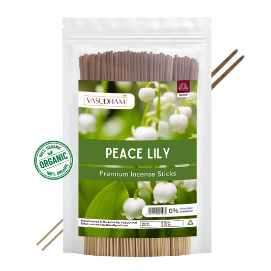 Premium Peace Lily Incense Sticks Zipper Pack 100% Organic Agarbatti