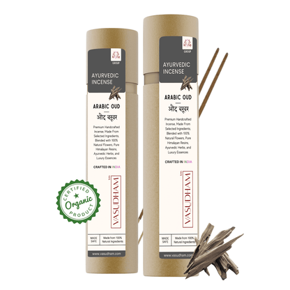 100% Organic Charcoal Free Handicraft Oud Incense Sticks Natural Agarbatti - 100 Gm