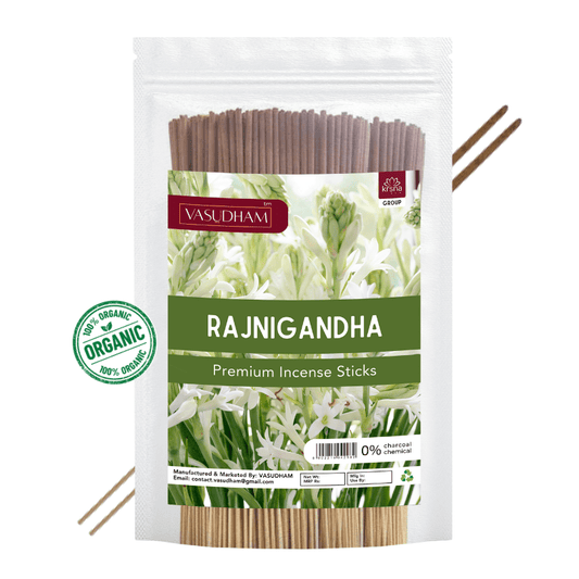 Premium Rajnigandha Incense Sticks Zipper Pack 100% Organic Agarbatti - 200 Gm