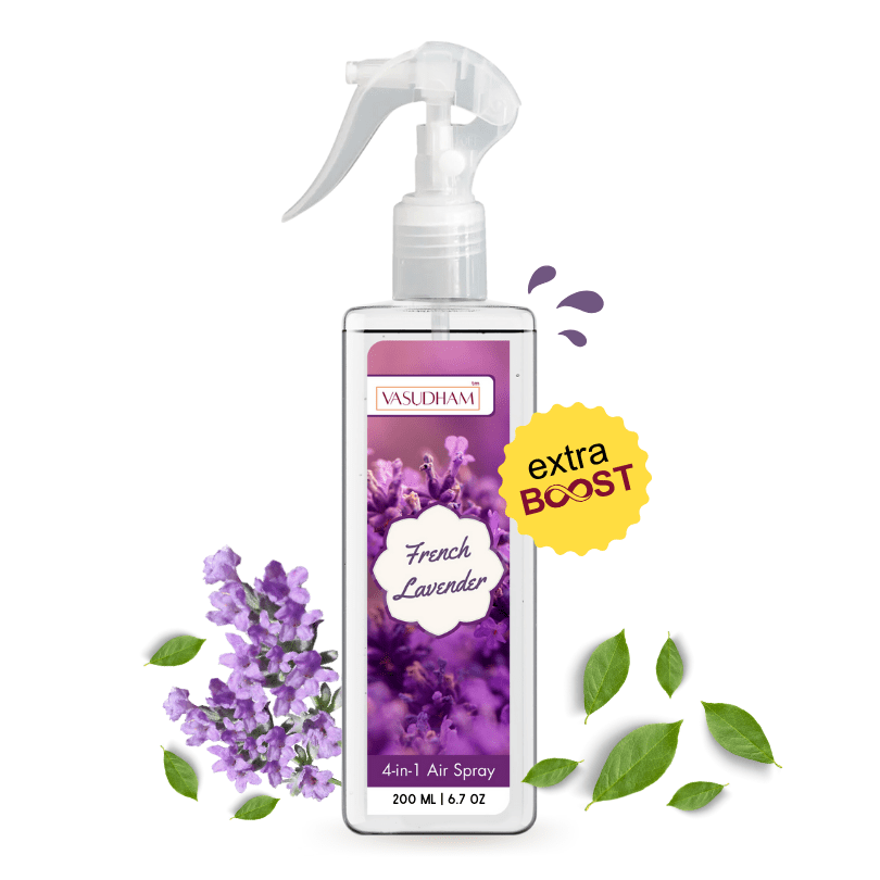 French Lavender Air Spray for Mood Comfort and Deep Sensuality | Room Freshener and Fabric/ Linen Spray - 200 ML