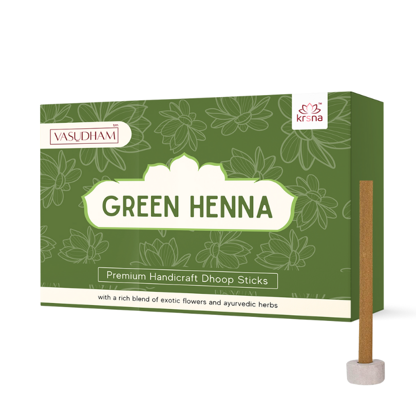 Handicraft Hina Natural Incense Kasturi Heena Dhoop Sticks Bambooless Agarbatti - 60 Gm