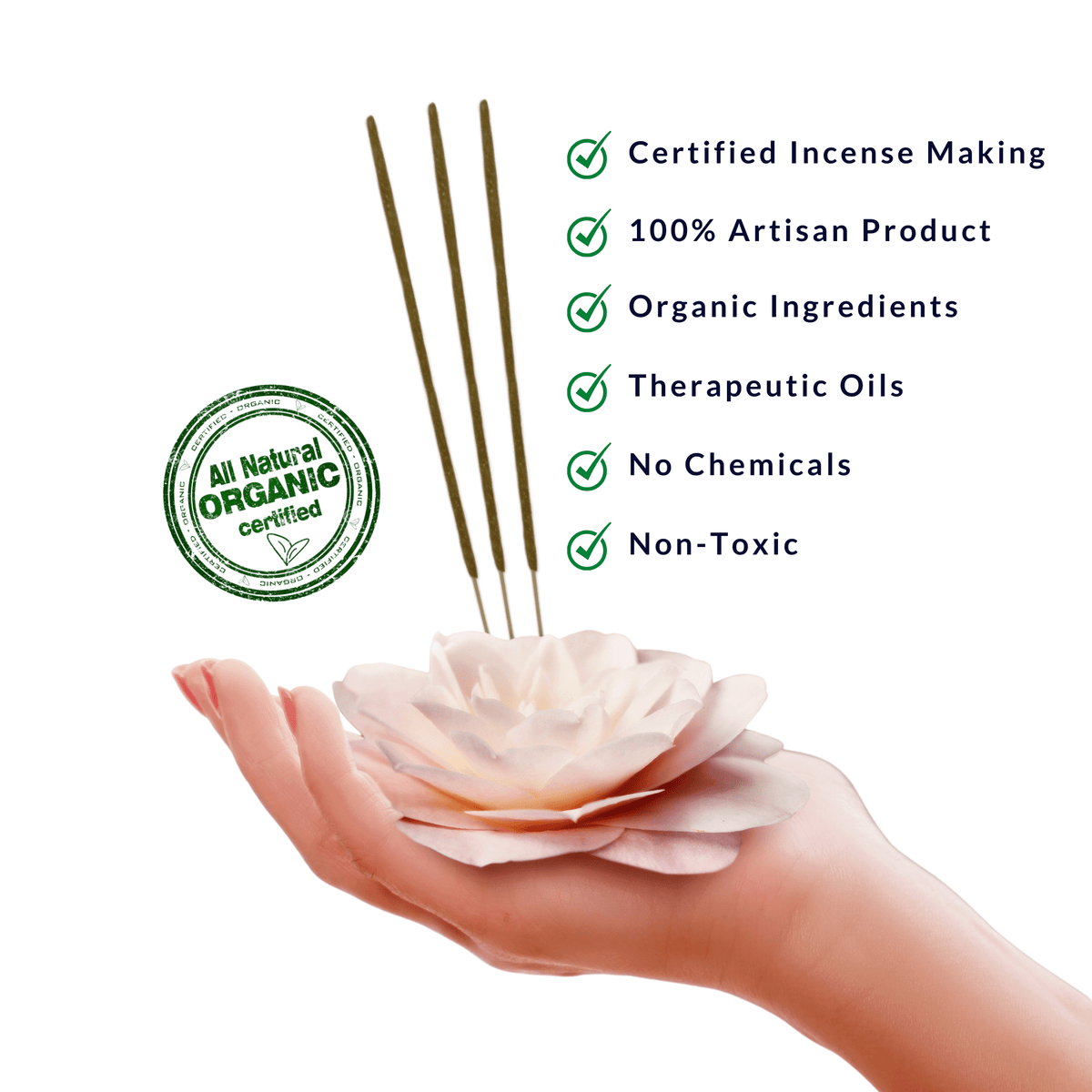 Natural Cedar Wood Incense Sticks Premium Agarbatti 100% Pure Ayurvedic - 30 Sticks