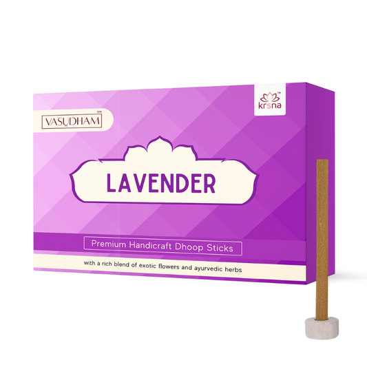 Handicraft Lavender Natural Incense Premium Dhoop Sticks Bambooless Agarbatti - 60 Gm