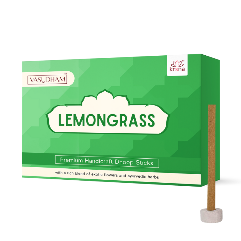 Handicraft Lemongrass Natural Incense Premium Dhoop Sticks Bambooless Agarbatti - 60 Gm