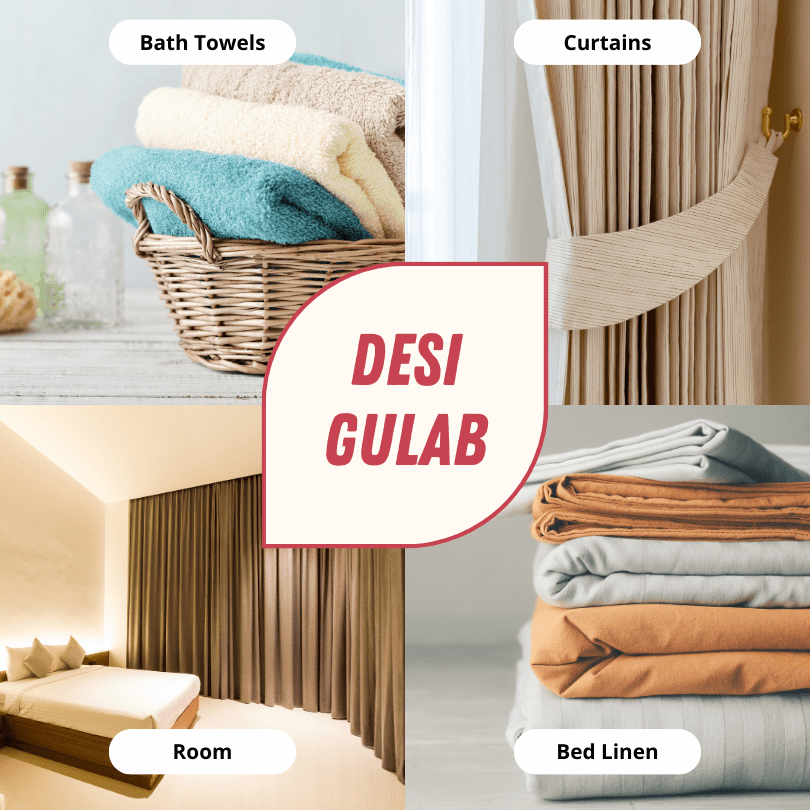 Desi Gulab Air Spray for Neutralizing Odors and Air Purification | Room Freshener and Fabric/ Linen Spray - 200 ML