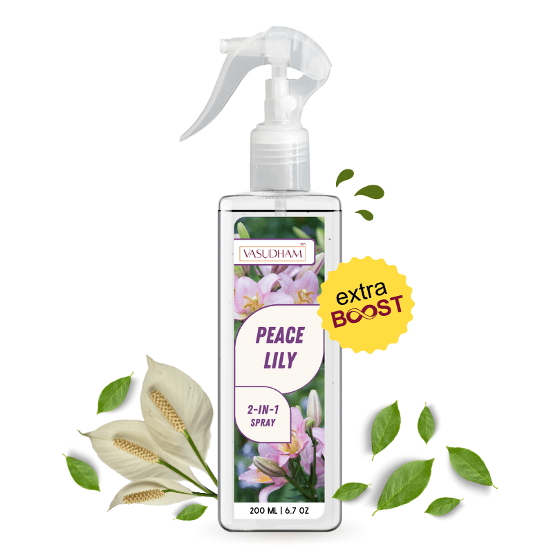 Peace Lily Air Spray for Cleansing Negative Energy & Protection | Room Freshener and Fabric/ Linen Spray - 200 ML