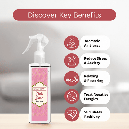 Pink Rose Intense Fragrance Air Freshener Mist Spray | Long Lasting Room Freshener and Pillow Spray - 200 ML