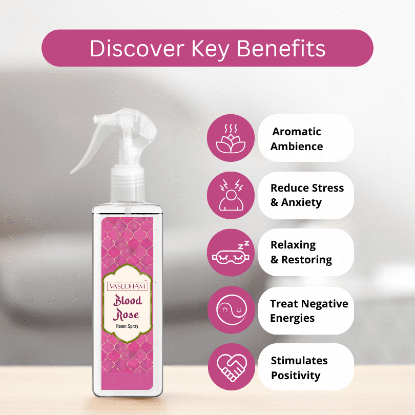 Blood Rose Intense Fragrance Air Freshener Mist Spray | Long Lasting Room Freshener and Pillow Spray - 200 ML