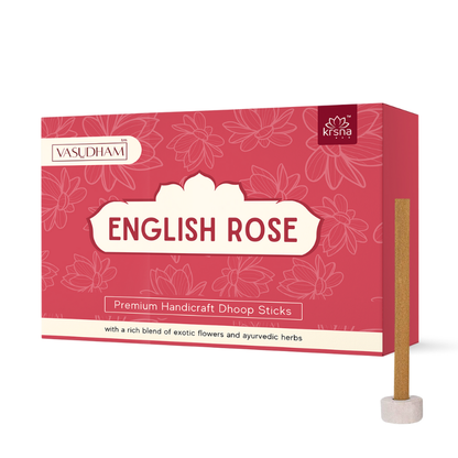 Handicraft Rose Fragrance Natural Incense Gulab Dhoop Sticks Bambooless Agarbatti - 60 Gm