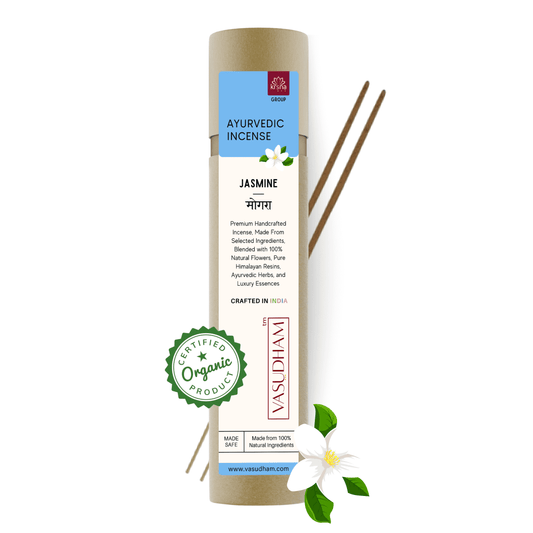 100% Organic Charcoal Free Handicraft Jasmine Incense Sticks Natural Agarbatti - 100 Gm