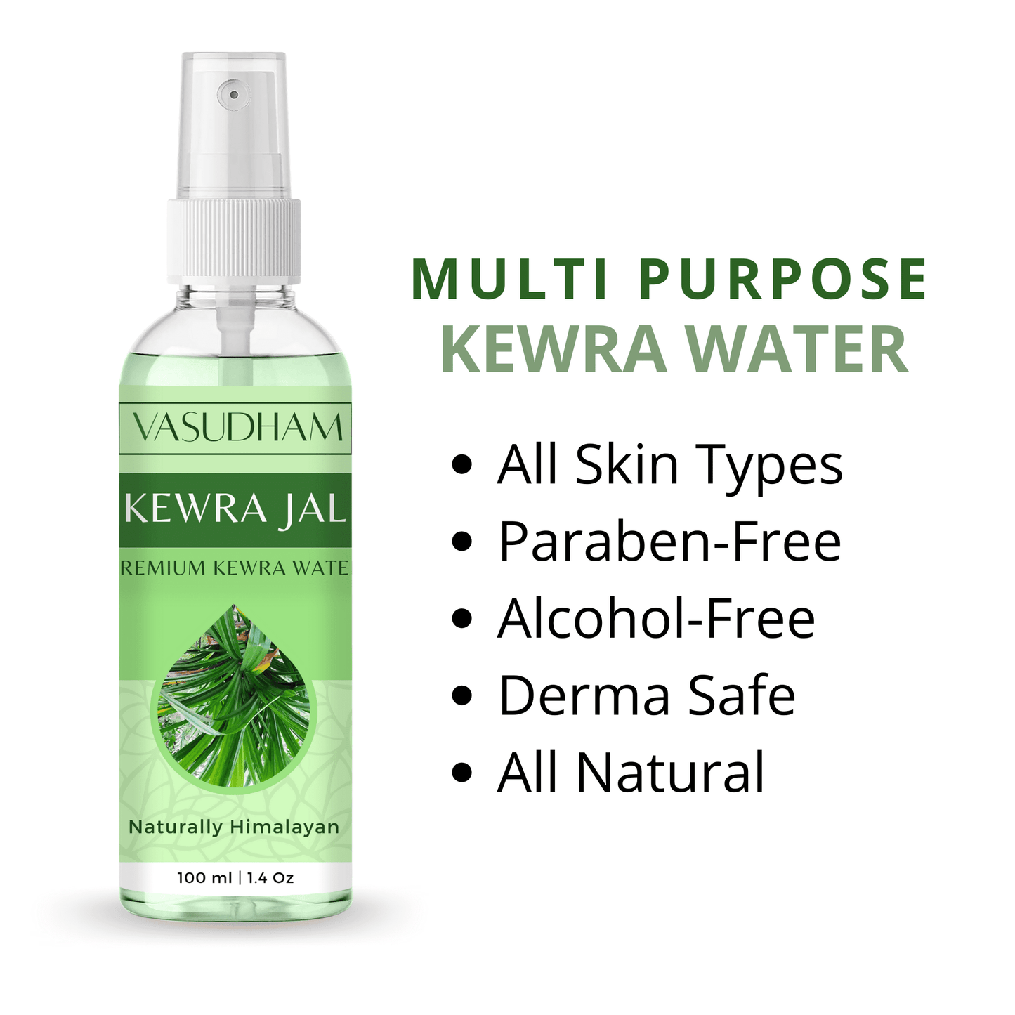 Kewra Water with Ayurvedic Herbs and Natural Aroma Essence - 100 ML