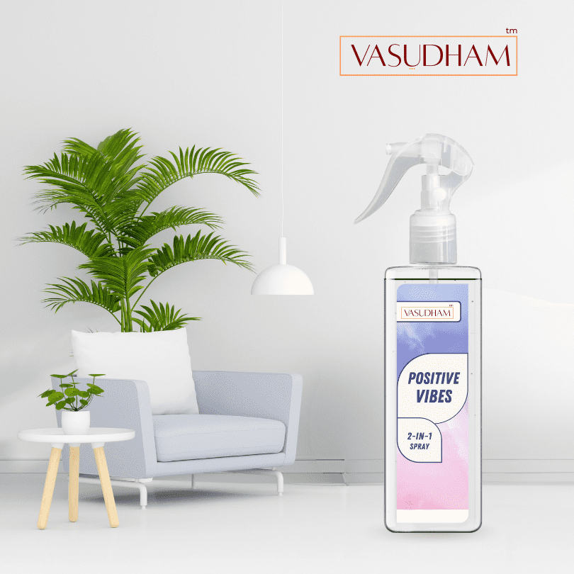 Positive Vibes Air Spray for Therapeutic Relaxing and Hyper Calming | Room Freshener and Fabric/ Linen Spray - 200 ML