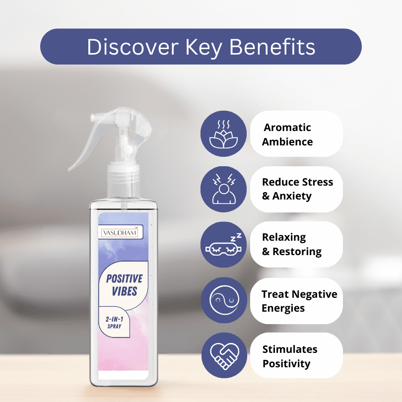 Positive Vibes Air Spray for Therapeutic Relaxing and Hyper Calming | Room Freshener and Fabric/ Linen Spray - 200 ML