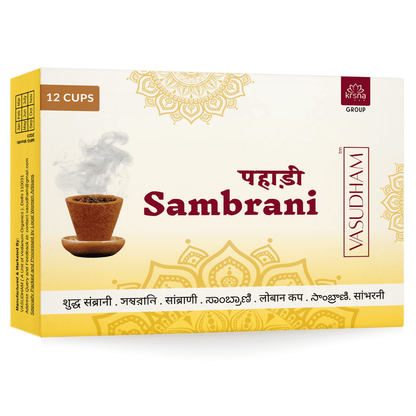 100% Organic Sambrani Cups with Pure Guggul and Natural Loban - Ayurvedic Havan Cups