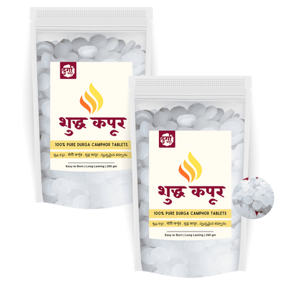 Durga Kapur by Vasudham 100% Pure Camphor Tablets for Kapur Daani, Aroma Burner, and Daily Puja