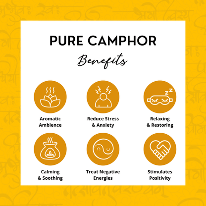 100% Pure Camphor Tablets Organic Kapur for Healing, Aromatherapy and Daily Puja