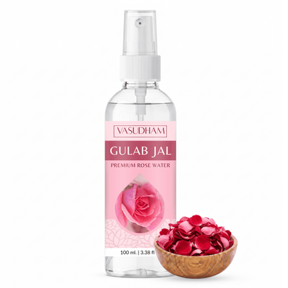 100% Pure Rose Water, Organic Gulab Jal for Puja, Abhishek, and Daily Rituals - 100 ML