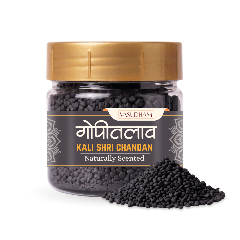 Gopi Talav Black Chandan Tilak Naturally Scented | Kala Chandan Tika - 25 Gm