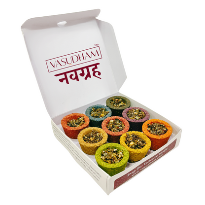 100% Natural and Organic Sambrani Cups for Navgrah Shanti | Premium Loban Cups with Guggul, Cow Dung and Ayurvedic Herbs