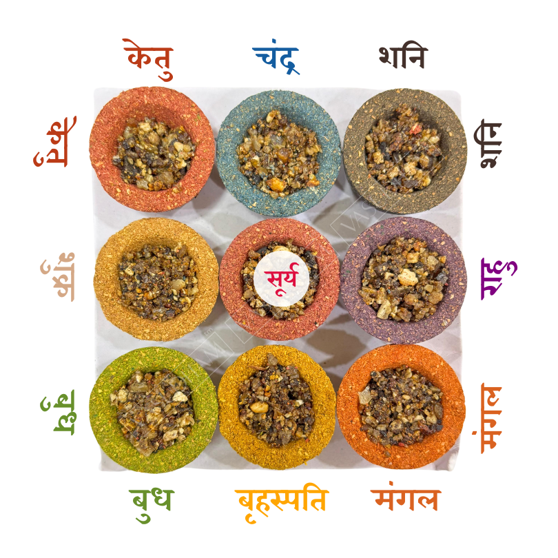 100% Natural and Organic Sambrani Cups for Navgrah Shanti | Premium Loban Cups with Guggul, Cow Dung and Ayurvedic Herbs