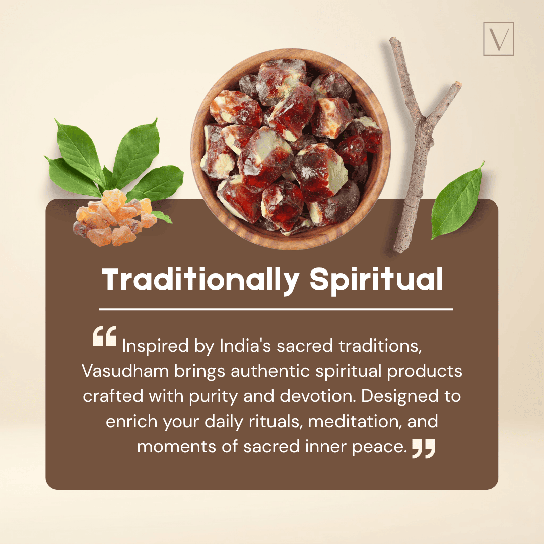 Traditional Red Kodia Loban for Dhuni, Spiritual Purification and Puja Rituals - 100 Gm