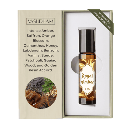 Royal Amber Roll-On Perfume | Attar Oil Fragrance Inspired by JPG Le Male Elixir - 8 ML