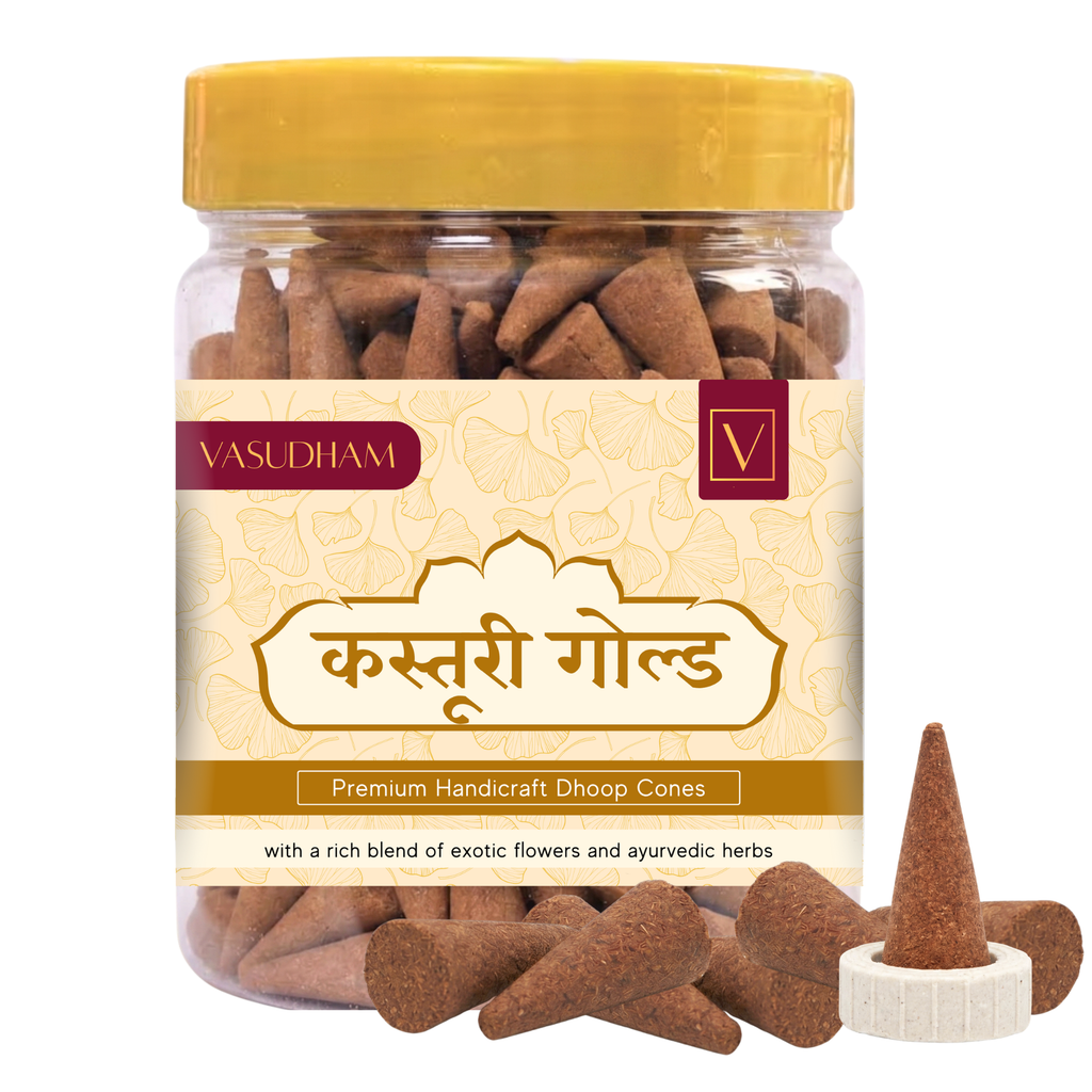 Vasudham kasturi incense cones