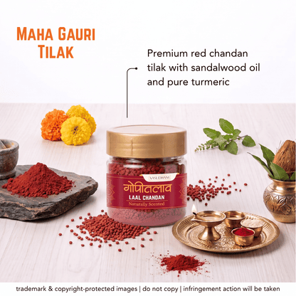 Gopi Talav Red Chandan Tilak Naturally Scented | Laal Chandan Tika - 25 Gm