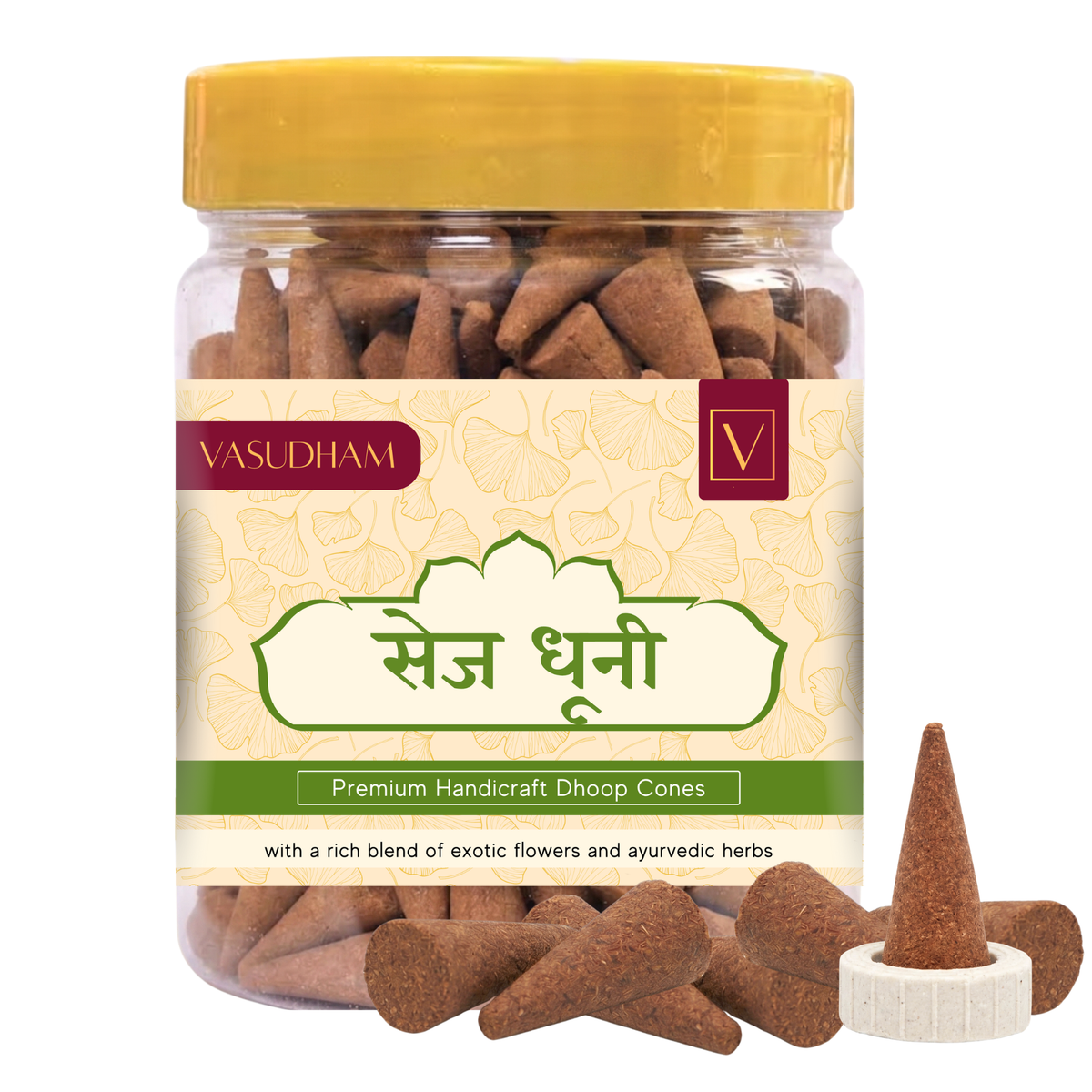 Vasudham white sage incense cones