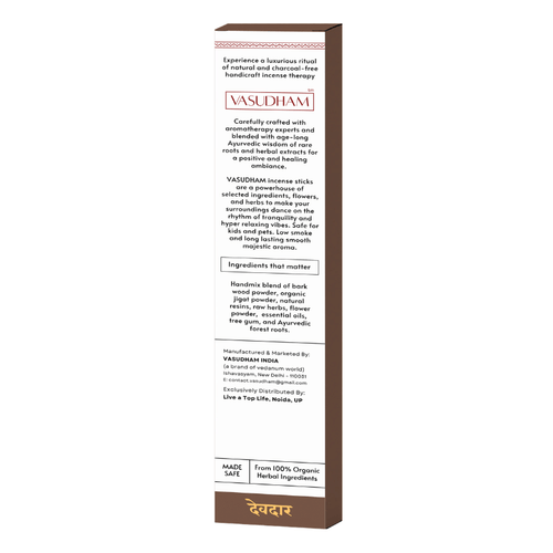 Cedarwood (Devdar) Handicraft Incense Sticks | Charcoal Free Premium Agarbatti - Combo (60 Sticks)