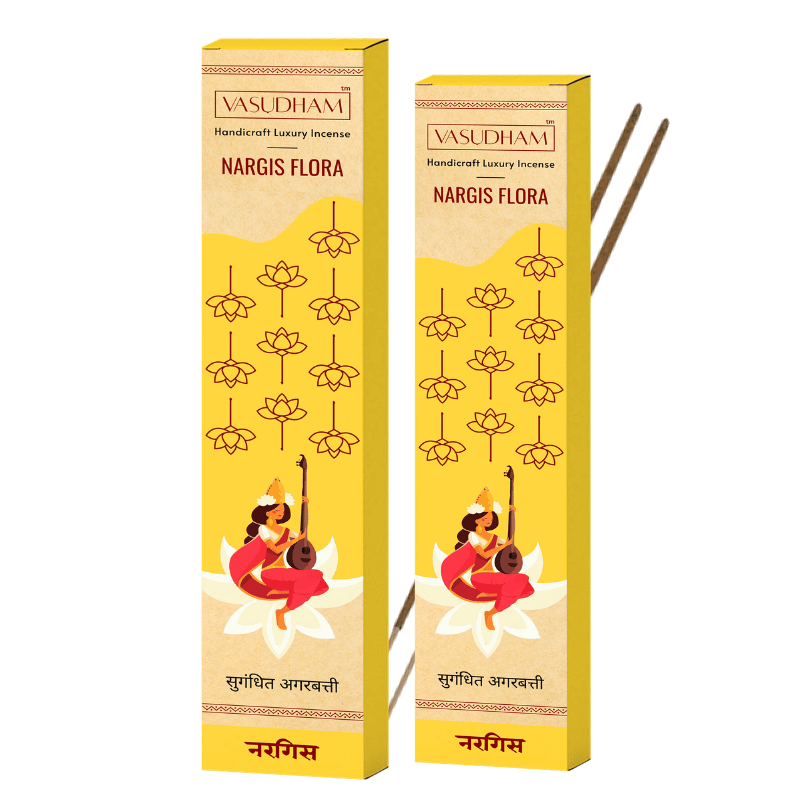 Two boxes of vasudham nargis handicraft incense sticks
