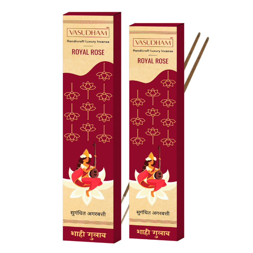 Two boxes of vasudham charcoal free rose incense sticks