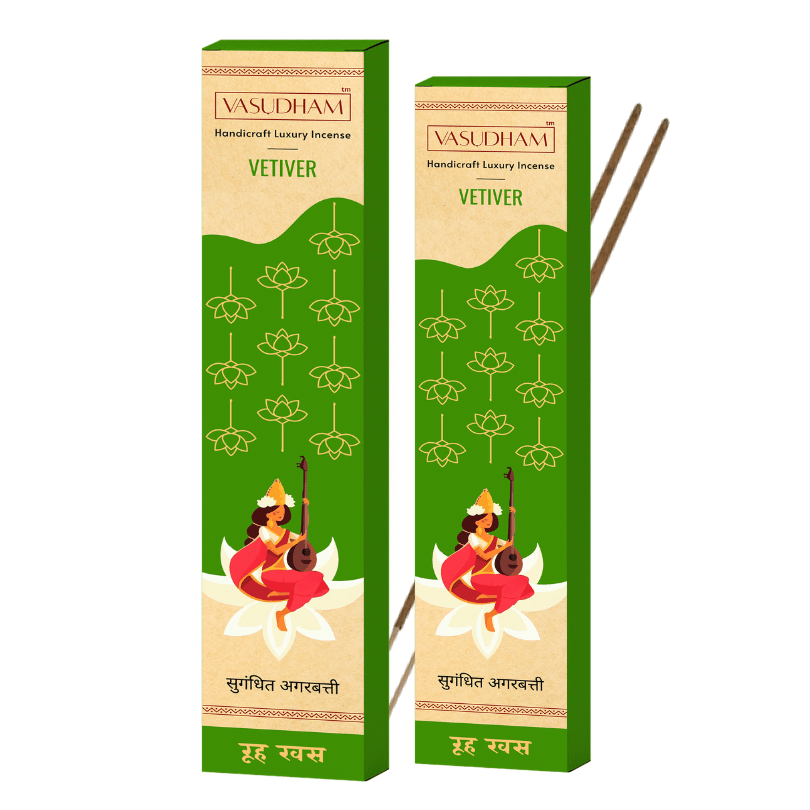 Two boxes of vasudham vetiver incense sticks